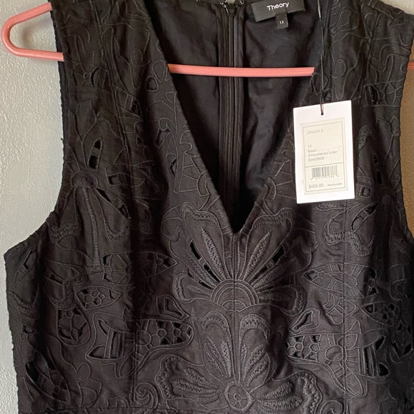 NWT THEORY “Jemion” Black Cocktail Dress Size 12 - Picture 9 of 9